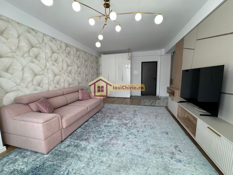 Apartament de inchiriat cu 2 camere in Iasi, de tip decomandat, suprafata de 58 mp, zona Visani