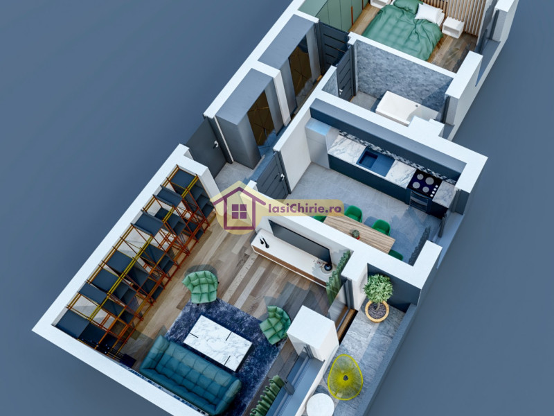 Apartament de vanzare cu 2 camere in Iasi, zona Visani - poza 1