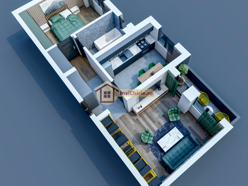Apartament de vanzare cu 2 camere in Iasi, zona Visani - poza 2