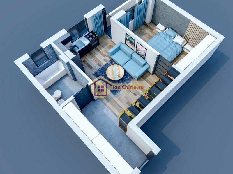 Apartament de vanzare cu 2 camere in Iasi, zona Visani - poza 2