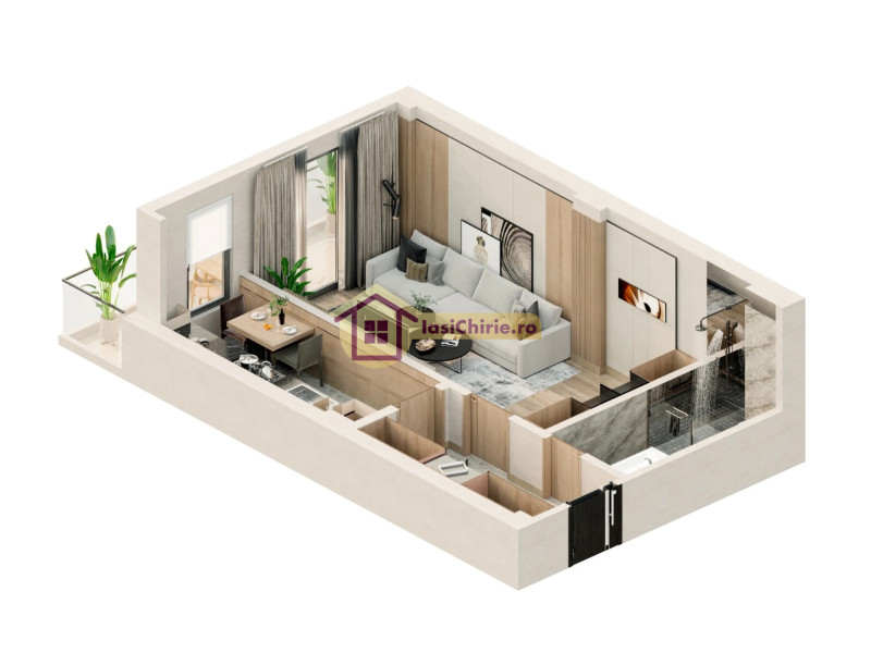 Apartament de vanzare cu o camera in Iasi, zona Valea Lupului - Poza 13