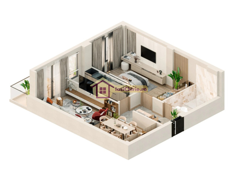 Apartament de vanzare cu 2 camere in Iasi, zona Valea Lupului - poza 1