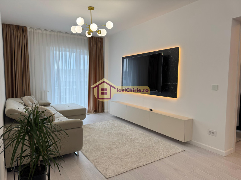 Apartament de inchiriat cu 2 camere in Iasi, de tip decomandat, suprafata de 50 mp, zona Visani