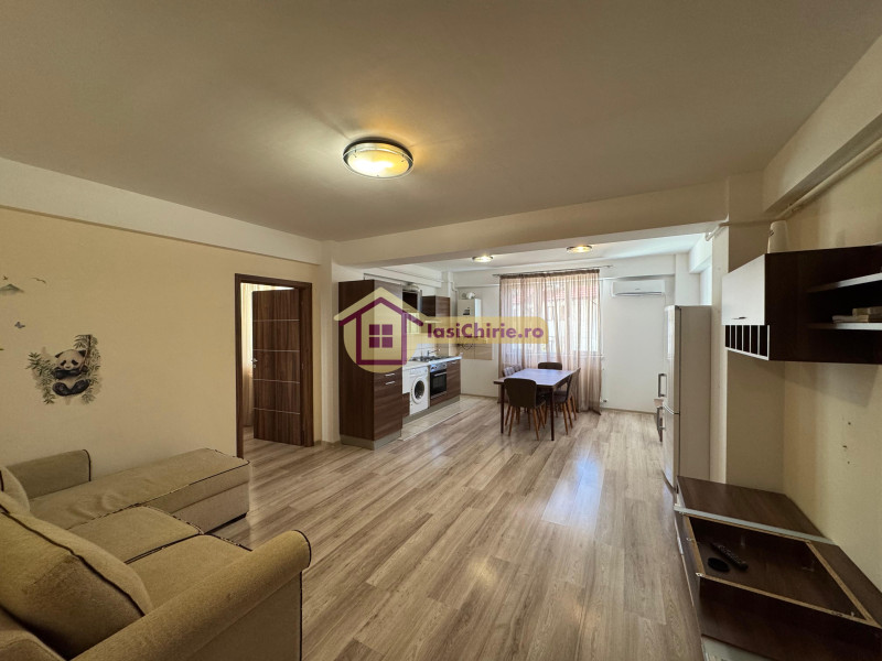 Apartament de inchiriat cu 2 camere in Iasi, de tip semidecomandat, suprafata de 55 mp, zona Tatarasi