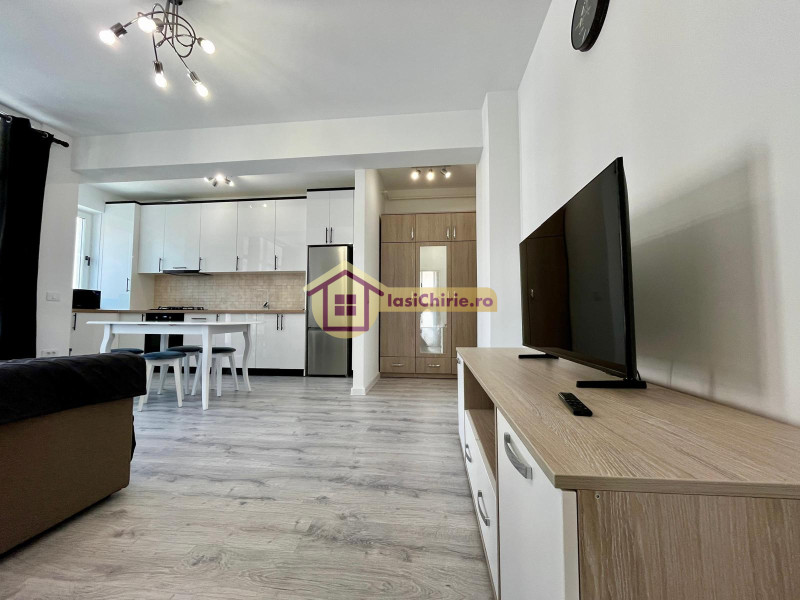 Apartament de inchiriat cu 2 camere in Iasi, de tip semidecomandat, suprafata de 45 mp, zona Lunca Cetatuii(Complex Visoianu)