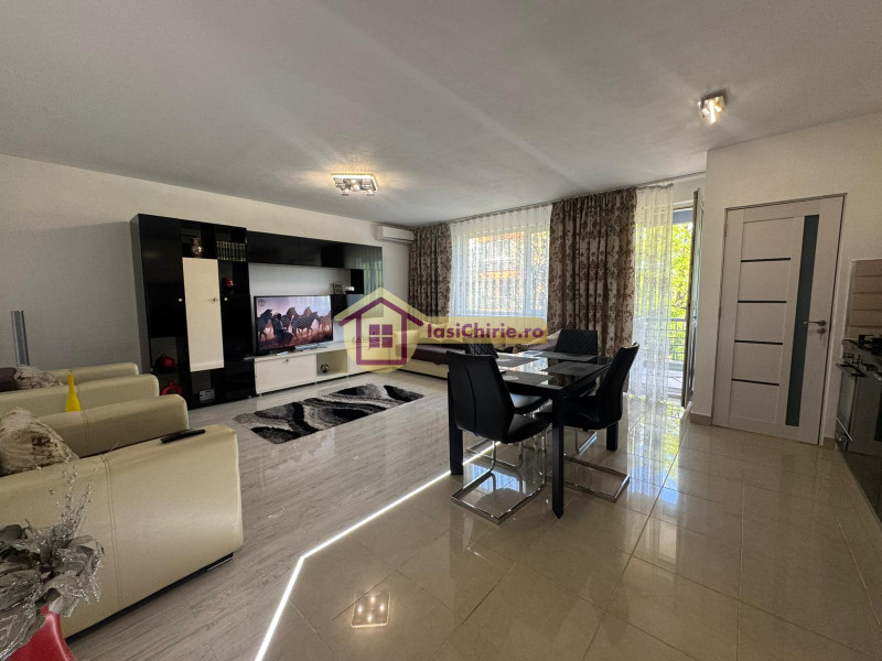 Apartament de inchiriat cu 2 camere in Iasi, de tip semidecomandat, suprafata de 60 mp, zona Metalurgie