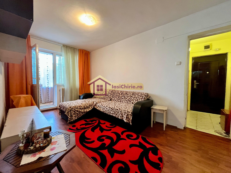 Apartament de inchiriat cu o camera in Iasi, de tip semidecomandat, suprafata de 35 mp, zona Podu Ros(Scoala Gimnaziala Titu Maiorescu)