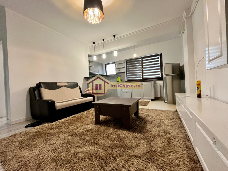 Apartament de inchiriat cu 2 camere in Iasi, de tip semidecomandat, suprafata de 44 mp, zona Valea Adanca(Sun Residence)