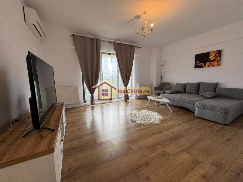 Apartament de inchiriat cu 2 camere in Iasi, de tip decomandat, suprafata de 60 mp, zona Visani