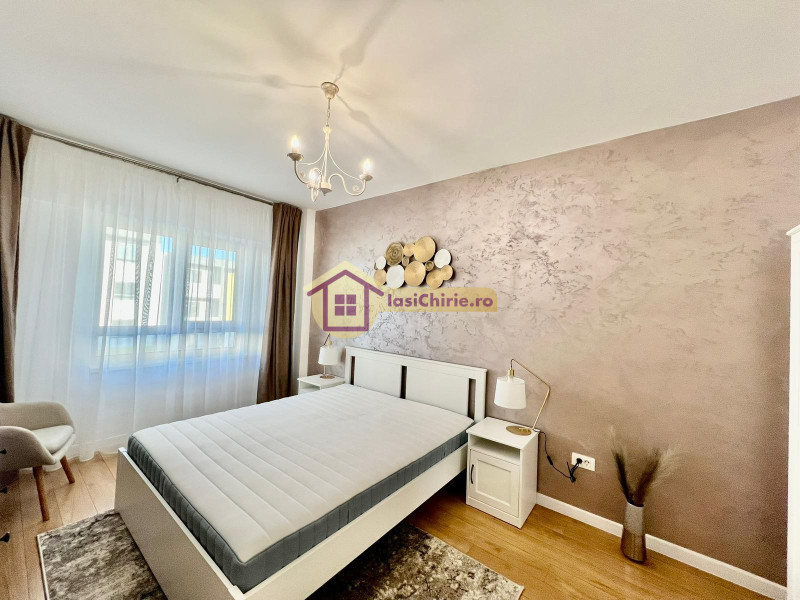 Apartament de inchiriat cu 2 camere in Iasi, de tip decomandat, suprafata de 55 mp, zona Pacurari(Contemporan Homes)