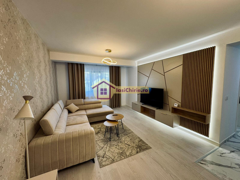 Apartament de inchiriat cu 2 camere in Iasi, de tip decomandat, suprafata de 60 mp, zona Visani