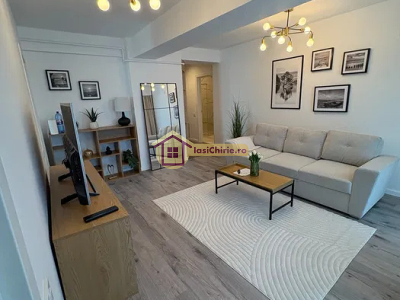 Apartament de inchiriat cu 2 camere in Iasi, de tip decomandat, suprafata de 59 mp, zona Bucium