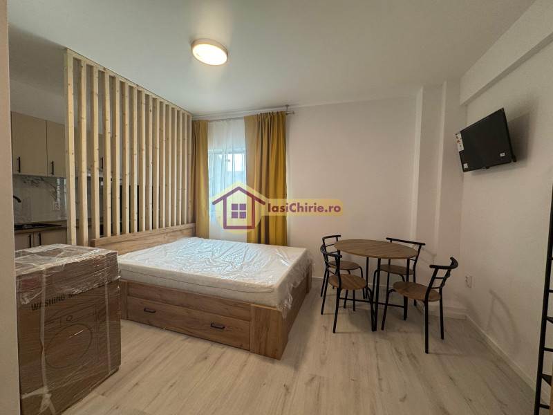 Apartament de inchiriat cu o camera in Iasi, de tip Open space, suprafata de 30 mp, zona Visani