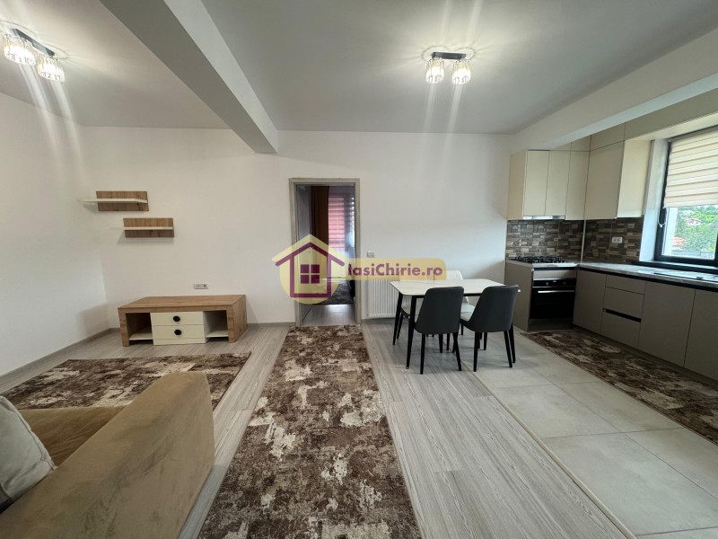 Apartament de inchiriat cu 2 camere in Iasi, de tip semidecomandat, suprafata de 48 mp, zona Bucium