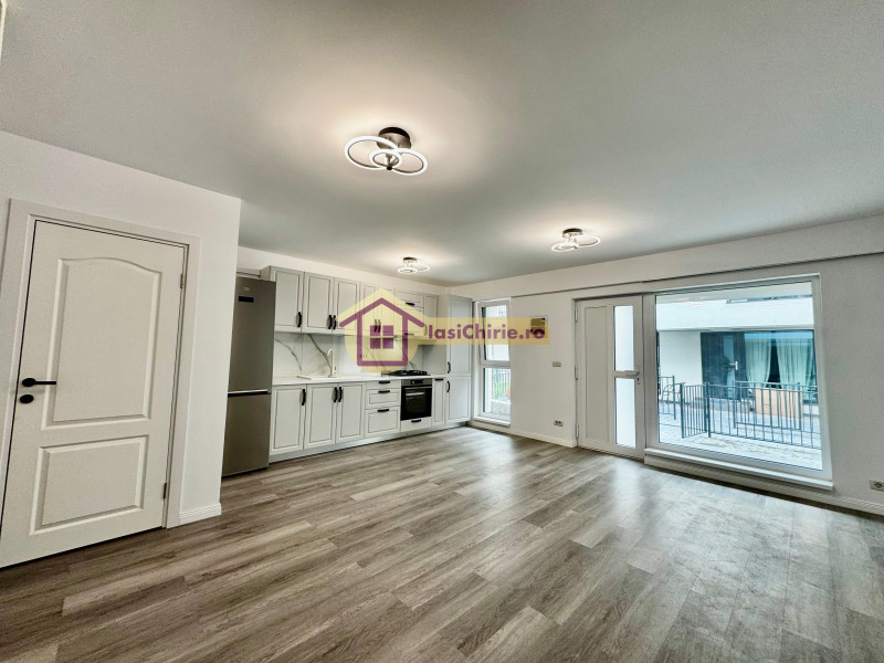 Apartament de inchiriat cu 3 camere in Iasi, de tip Open space, suprafata de 64 mp, zona Valea Lupului(Mall Moldova)