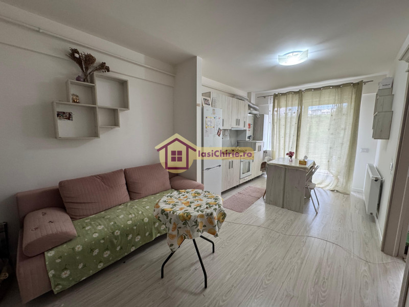 Apartament de inchiriat cu 2 camere in Iasi, de tip semidecomandat, suprafata de 35 mp, zona Visani
