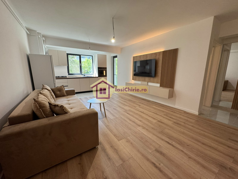 Apartament de inchiriat cu 2 camere in Iasi, de tip semidecomandat, suprafata de 52 mp, zona Visani