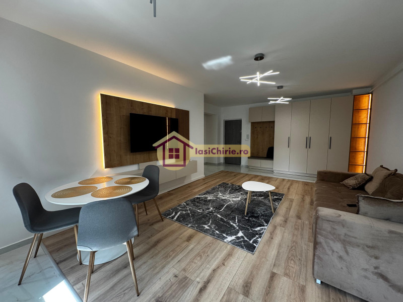 Apartament de inchiriat cu 2 camere in Iasi, de tip semidecomandat, suprafata de 52 mp, zona Visani
