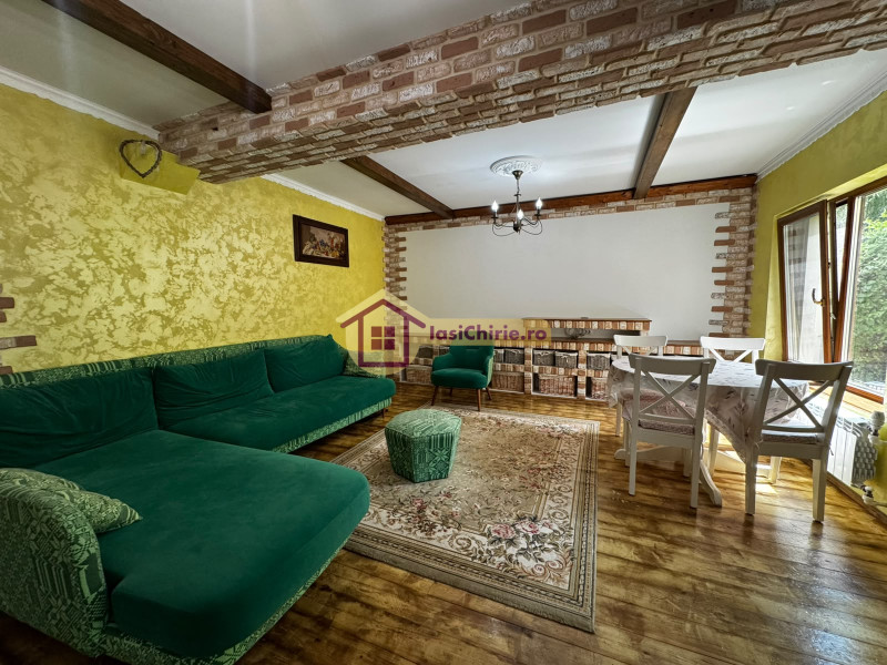 Apartament de inchiriat cu 7 camere in Iasi, de tip semidecomandat, suprafata de 135 mp, zona Visani