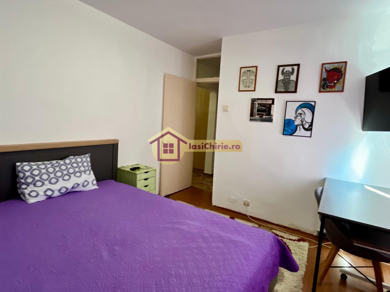 Apartament de inchiriat cu 2 camere in Iasi, de tip decomandat, suprafata de 45 mp, zona Nicolina(Scoala Vasile Conta Corp A)