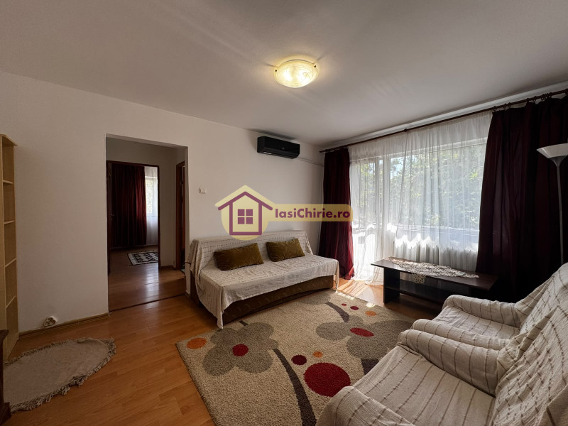 Apartament de inchiriat cu 3 camere in Iasi, de tip semidecomandat, suprafata de 60 mp, zona Primaverii