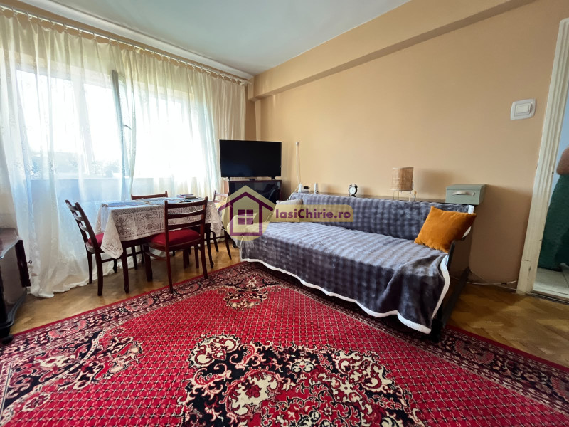 Apartament de inchiriat cu 2 camere in Iasi, de tip semidecomandat, suprafata de 40 mp, zona Bucium