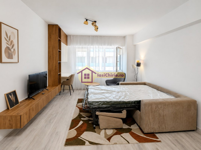 Apartament de inchiriat cu o camera in Iasi, de tip decomandat, suprafata de 40 mp, zona P-ta Nicolina