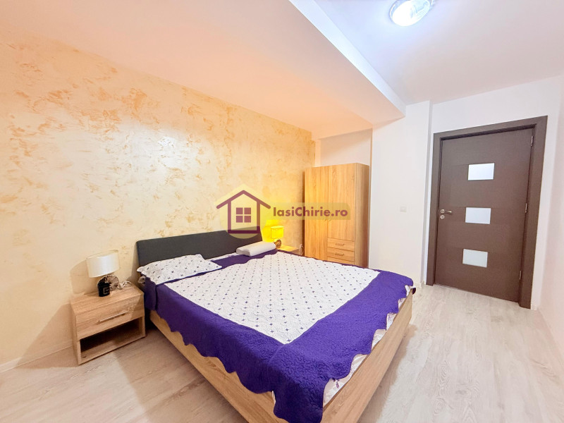 Apartament de inchiriat cu 2 camere in Iasi, de tip semidecomandat, suprafata de 65 mp, zona Valea Lupului(5 min Mall Moldova)