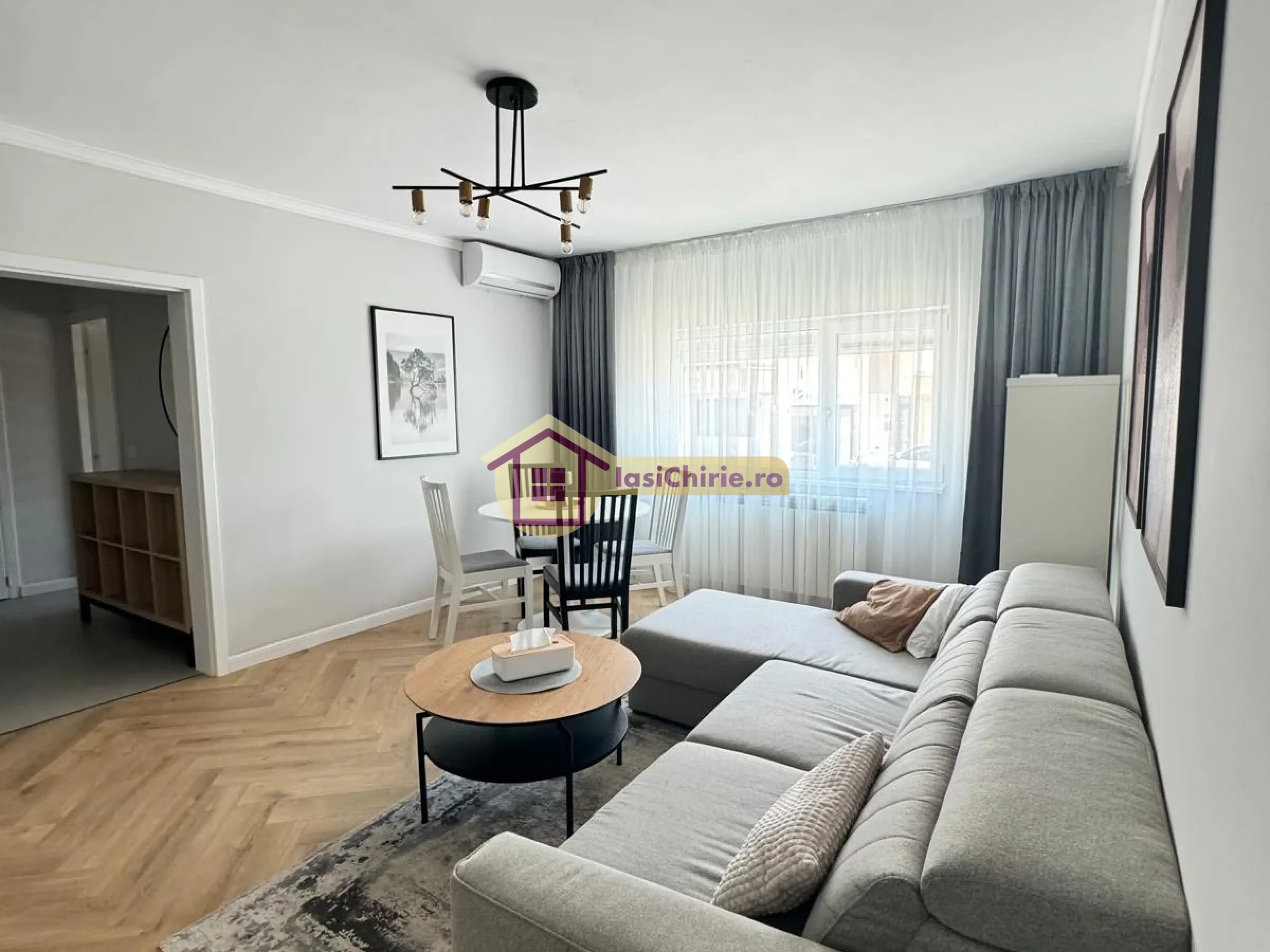Apartament de inchiriat cu 2 camere in Iasi, de tip semidecomandat, suprafata de 51 mp, zona Tatarasi