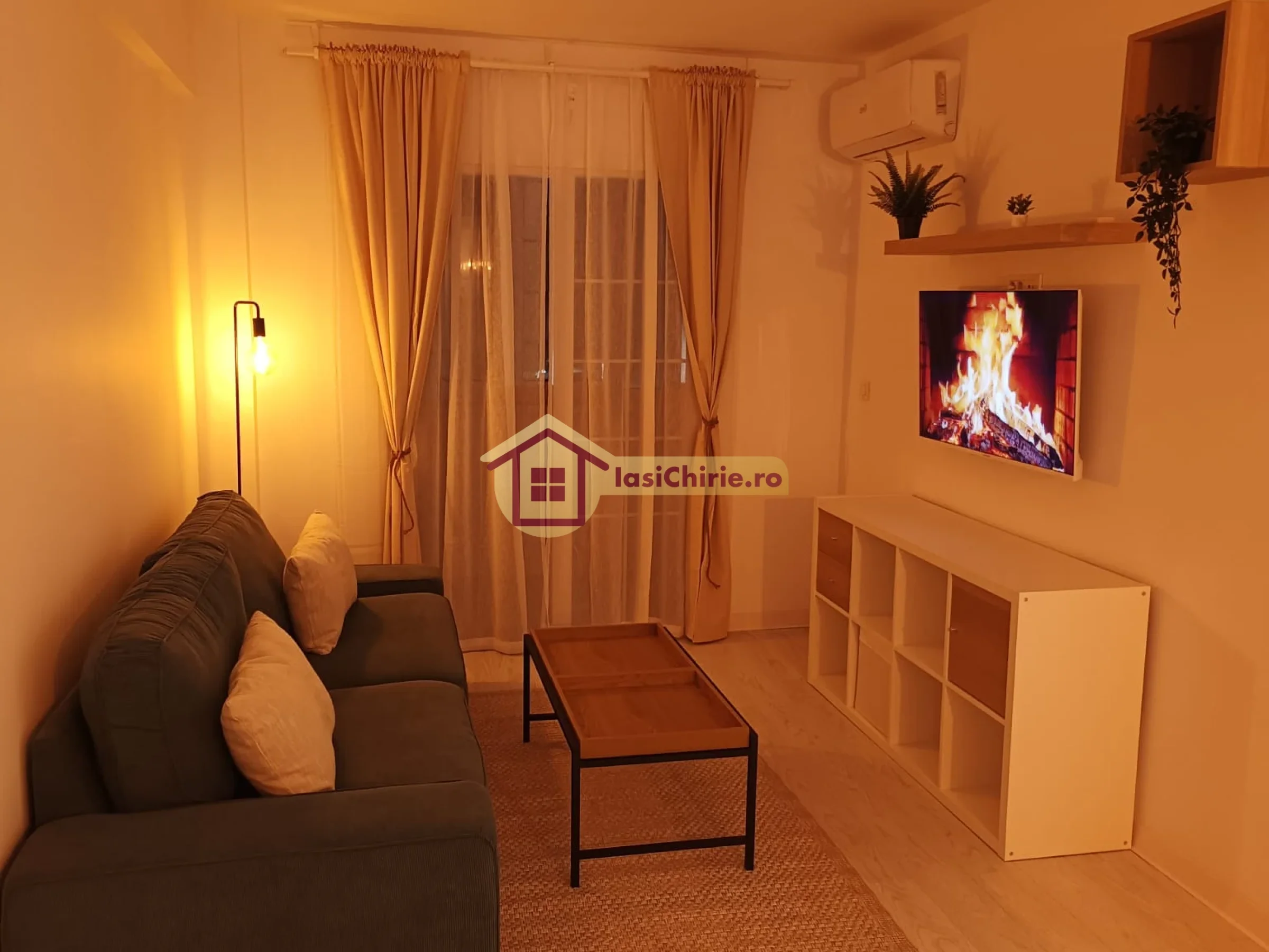 Apartament de inchiriat cu 2 camere in Iasi, de tip semidecomandat, suprafata de 53 mp, zona Valea Adanca(Emma Pizza)