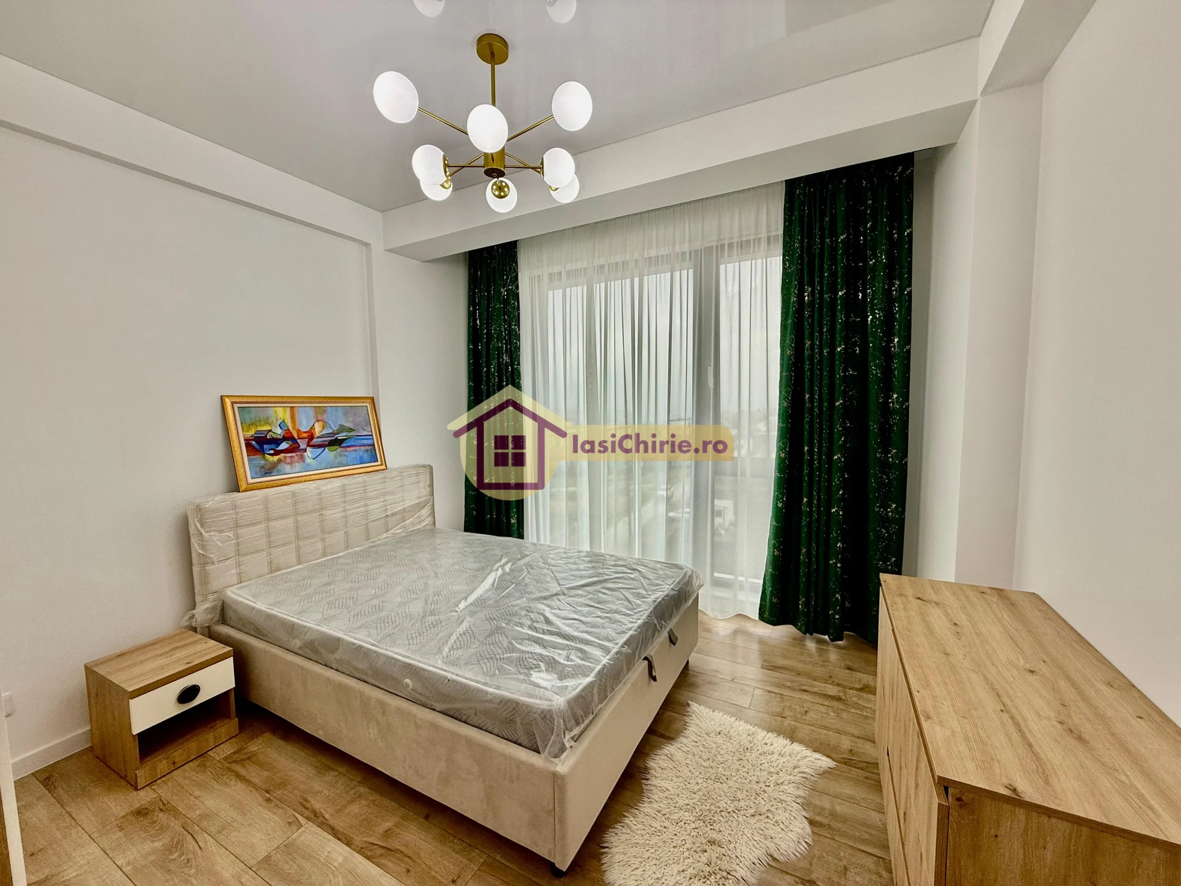 Apartament de inchiriat cu 2 camere in Iasi, de tip Open space, suprafata de 57 mp, zona Rediu(Don Homes Armony)